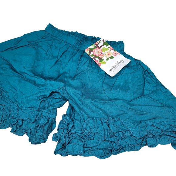 Persnickety NWT 100% cotton blue ruffle shorts photoshoot cute summer spring 4 - Picture 11 of 11